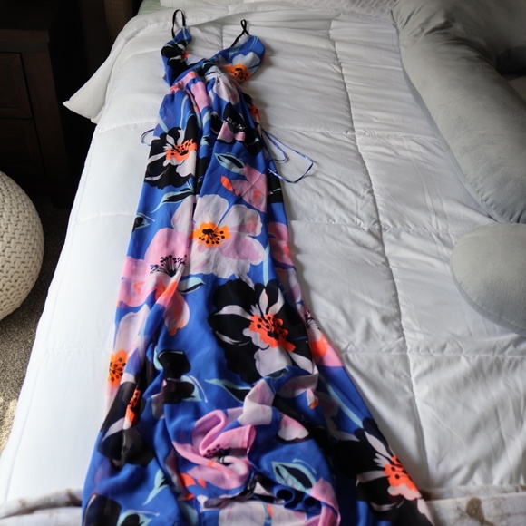 Express Blue Floral Maxi Dress – Size XS - Picture 3 of 7